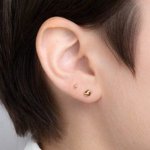 Bario Neal Bog Studs, 14KT Rose Gold